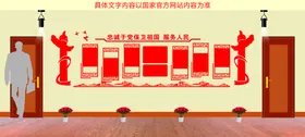 党建文化墙长廊雕刻模板