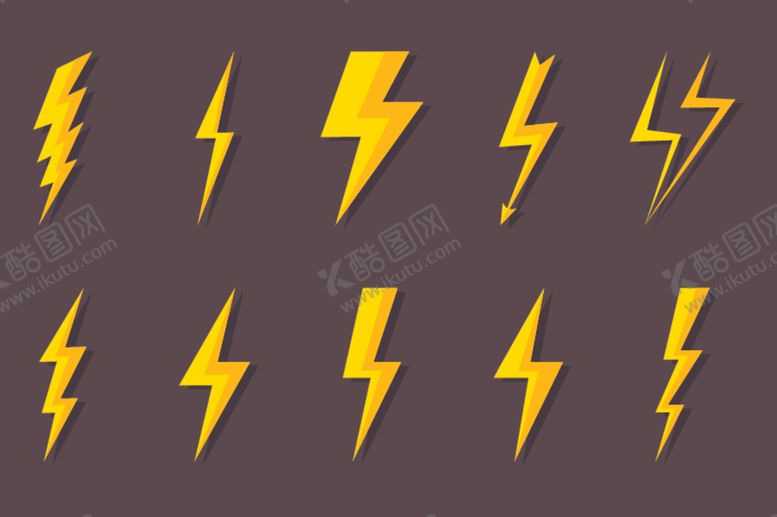 编号：25490610060706391958【酷图网】源文件下载-闪电图标