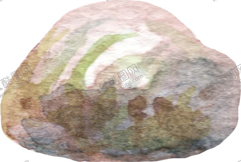 编号：68393210140626479536【酷图网】源文件下载-水彩石头免扣素材