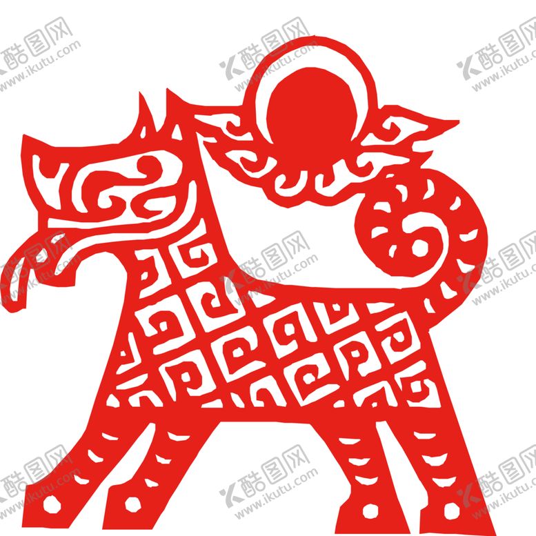 编号：45562106160655156813【酷图网】源文件下载-狗年剪纸装饰