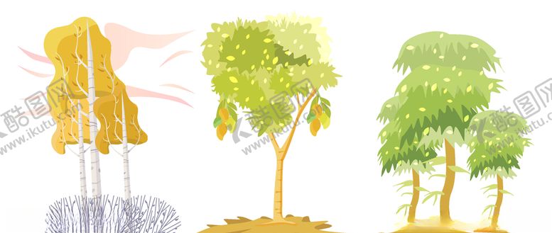 编号：48668509092034491123【酷图网】源文件下载-卡通树木矢量图