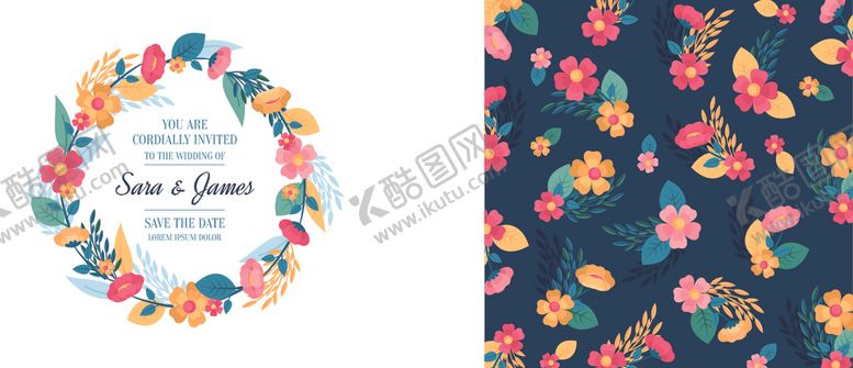 编号：31725109112011323813【酷图网】源文件下载-花卉邀请卡