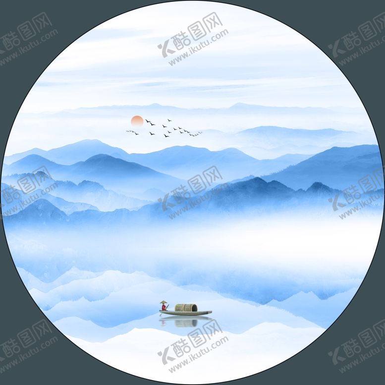 编号：77918407080417039017【酷图网】源文件下载-水墨山水