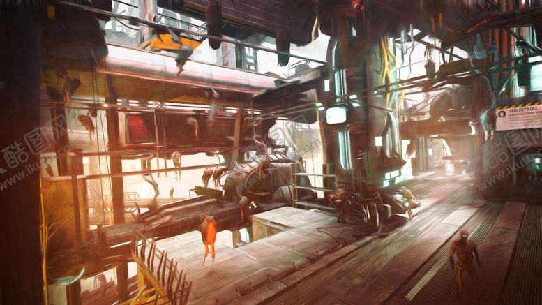 编号：62226810310340224477【酷图网】源文件下载-赛博朋克风未来科技插画