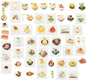 多样可爱卡通美食图标集