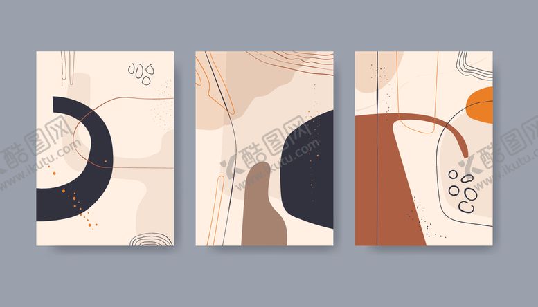 编号：58242410062210141984【酷图网】源文件下载-简约几何抽象装饰画组合