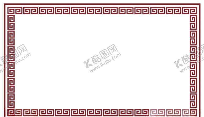 编号：74857806161312323778【酷图网】源文件下载-矢量回形纹相框