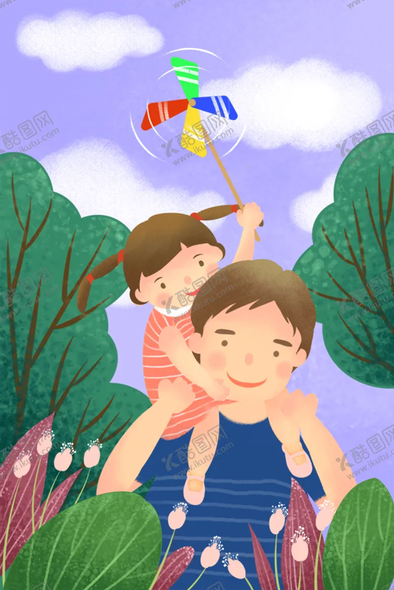 编号：35204910230100371815【酷图网】源文件下载-父亲节父女