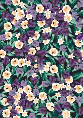 热带花数码印花手绘花热带