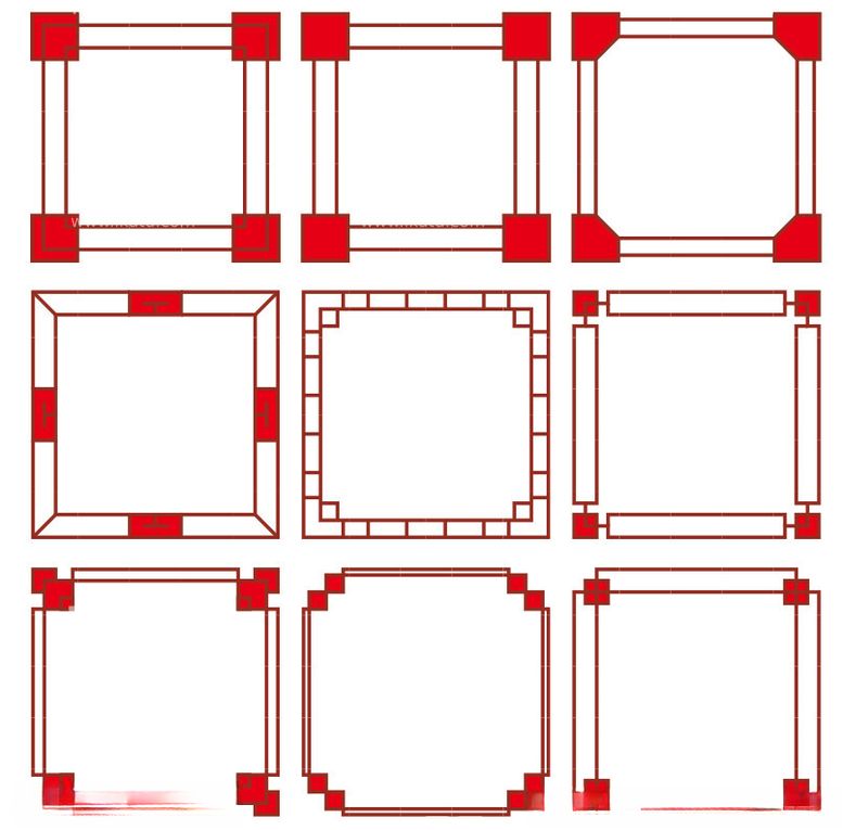 编号：15953311261001093693【酷图网】源文件下载-中式边框