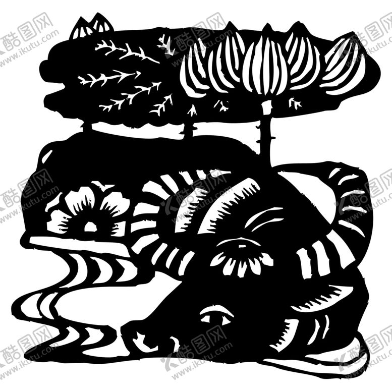 编号：13830709190906474031【酷图网】源文件下载-牛年剪纸