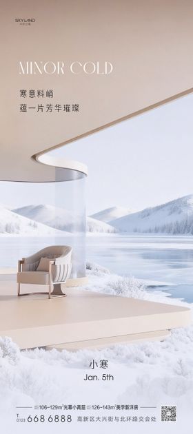 地产小寒大寒创意海报