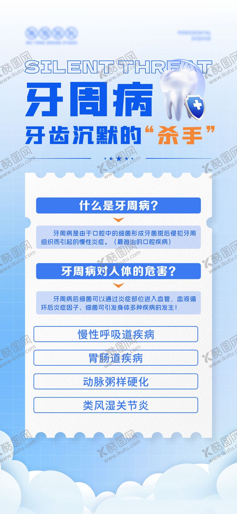 编号：28809409141620071873【酷图网】源文件下载-牙周病手机海报