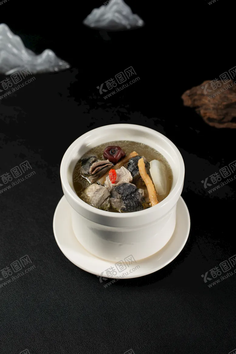 编号：01247909122228154576【酷图网】源文件下载-天麻党参炖乌鸡老鸡汤煲汤