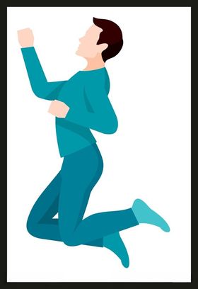手绘男人男孩卡通动画卡通
