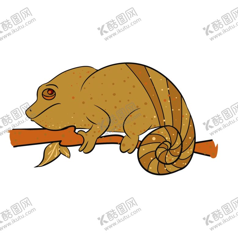 编号：58097506171707042499【酷图网】源文件下载-手绘变色龙