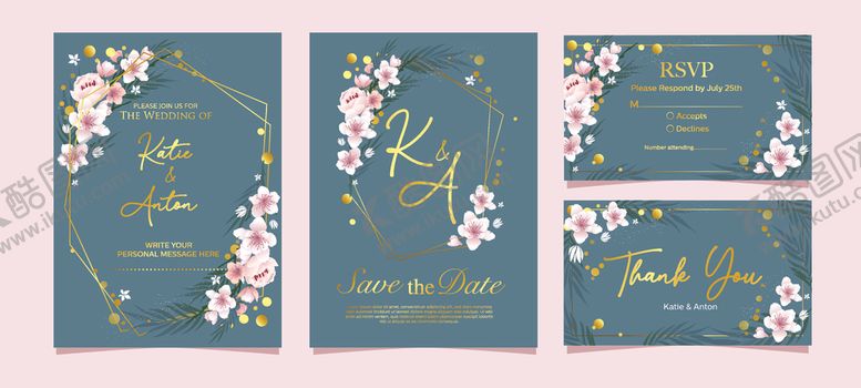 编号：56908204011508056073【酷图网】源文件下载-花卉婚礼请柬