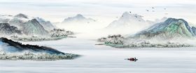 长条风景装饰画