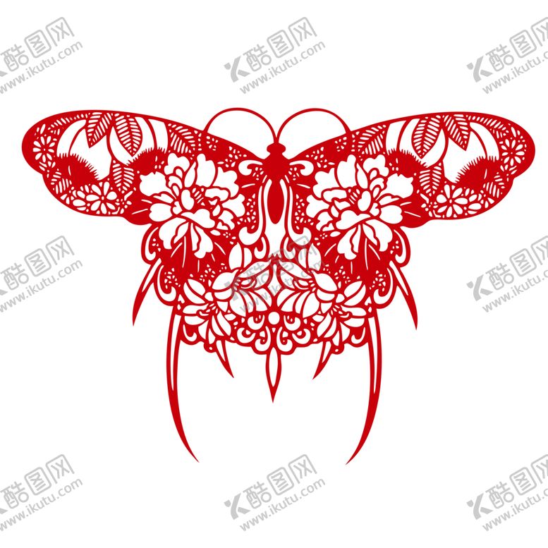 编号：41580010040502016276【酷图网】源文件下载-蝴蝶剪纸标志标识图标素材