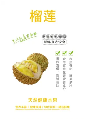 榴莲海报金枕招贴水果水果店