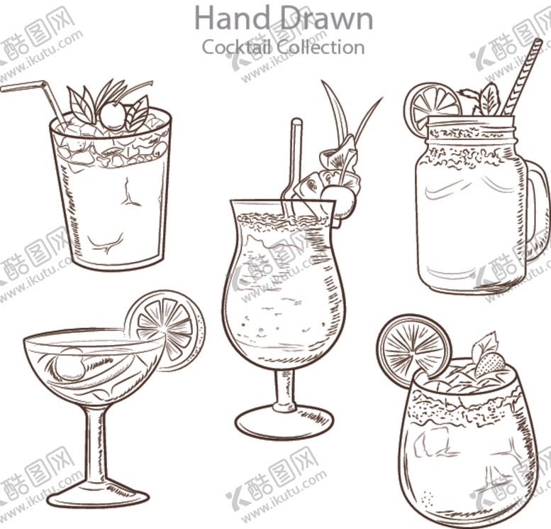 编号：26663509120016142417【酷图网】源文件下载-手绘饮料插画设计
