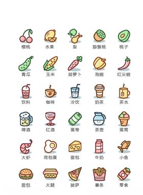 美食图标食品图标餐饮图标