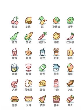 美食图标食品图标餐饮图标