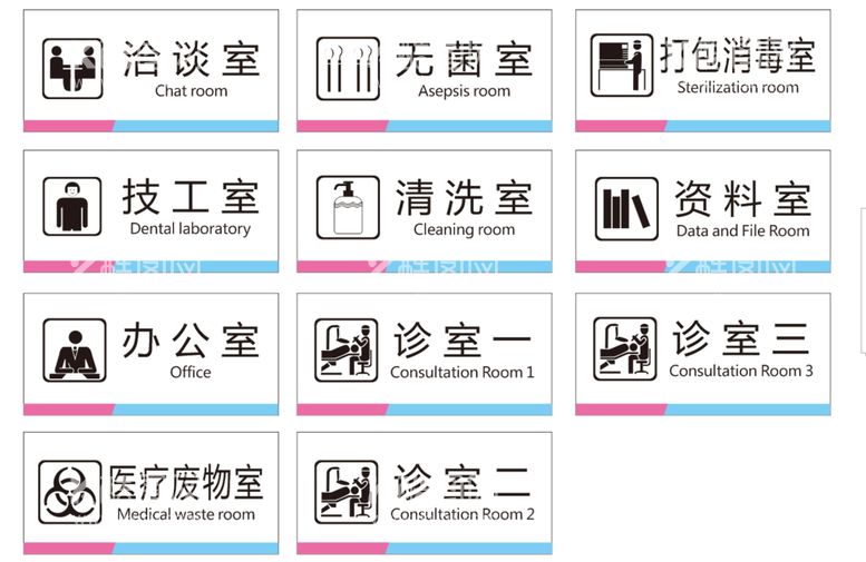 编号：57791211270813246309【酷图网】源文件下载-牙科 医生 图标 标志 标识