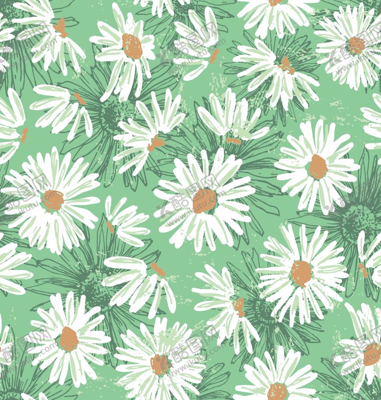 编号：91562809260611102290【酷图网】源文件下载-绿色底菊花