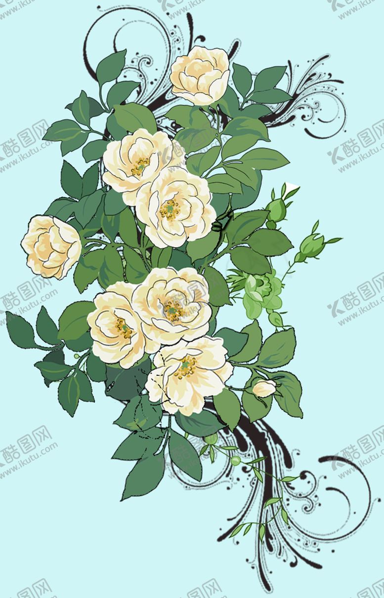 编号：53048710060429160759【酷图网】源文件下载-花卉底纹背景