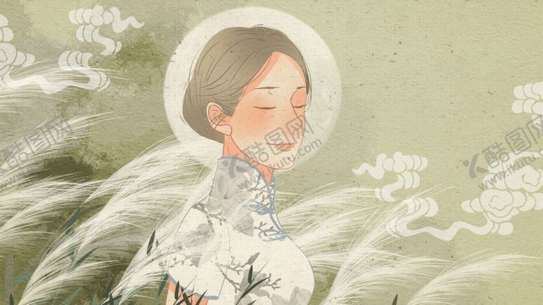 编号：37374110041814592891【酷图网】源文件下载-民国风女子