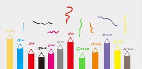 矢量卡通画笔幼儿园文化墙