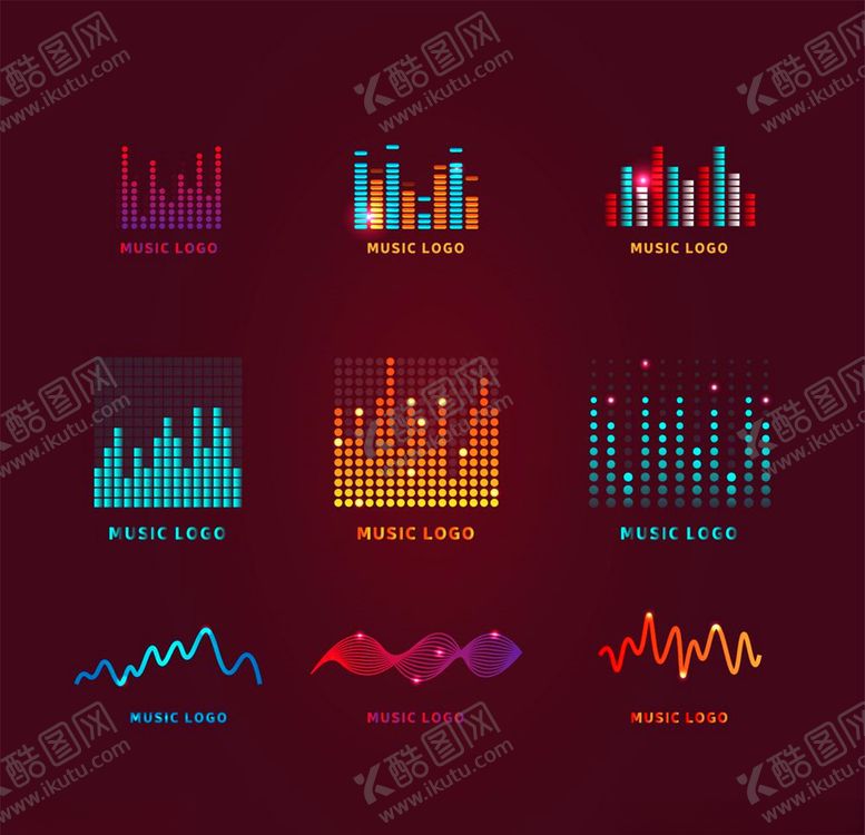 编号：99488205030950565485【酷图网】源文件下载-创意彩色声波设计矢量