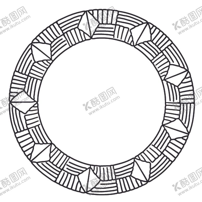 编号：28264310041018096877【酷图网】源文件下载-简笔绘画圆圈图案