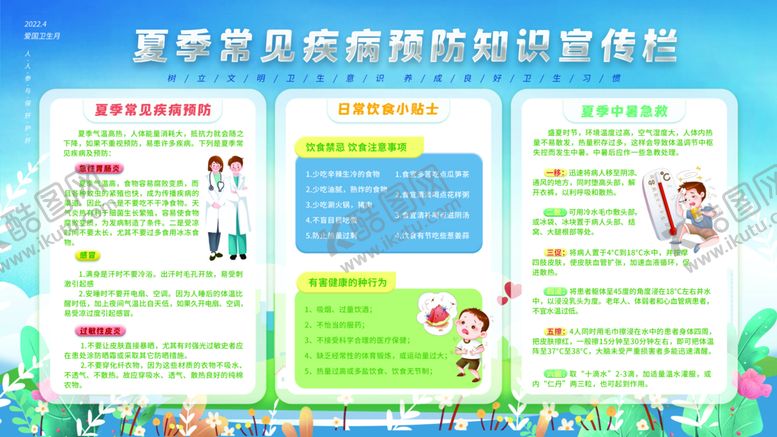 编号：94216809172024331930【酷图网】源文件下载-夏季知识宣传