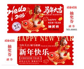 马年抽奖券