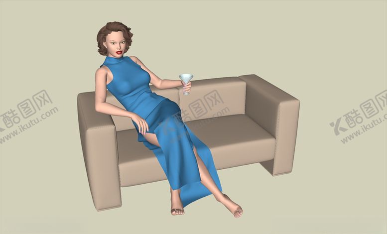 编号：33555809261957445121【酷图网】源文件下载-坐沙发的女人