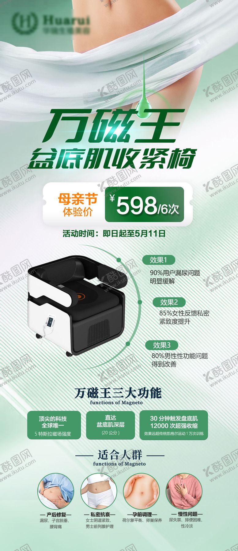 编号：43504307120959377858【酷图网】源文件下载-万磁王盆底肌收紧椅海报