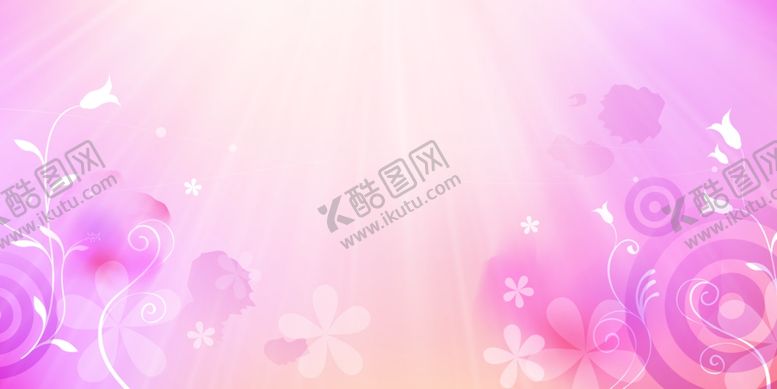 编号：91643409230535546110【酷图网】源文件下载-粉色渐变植物光晕粒子小清新背景