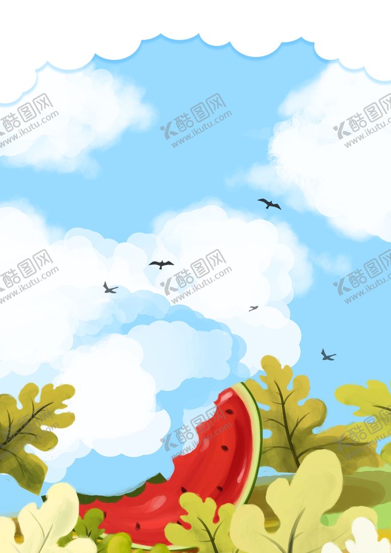 编号：29618510102312459443【酷图网】源文件下载-简约小清新文艺节气处暑插画