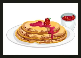 手绘蛋糕甜点