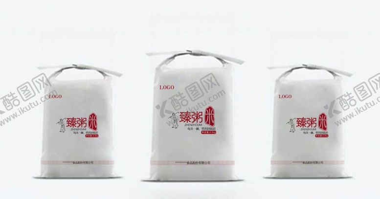 编号：28462006270112545966【酷图网】源文件下载-大米面粉纸袋包装平面展开图