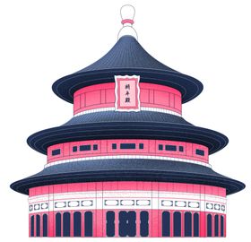 天坛插画