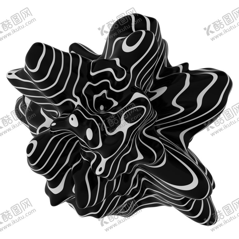 编号：86898109221712316399【酷图网】源文件下载-抽象液态质感立体图案