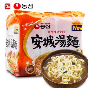 韩国农心安城汤面5连包方便面