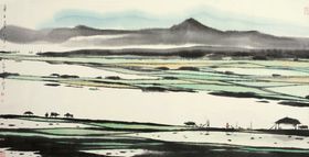 中式山水风景画