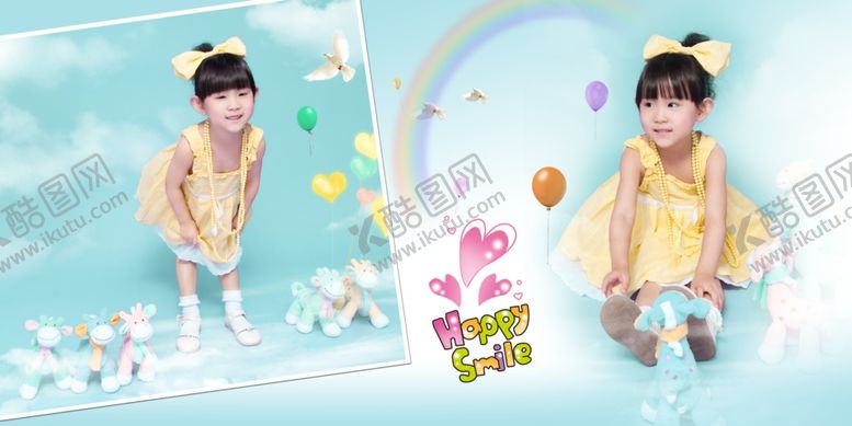 编号：55315205020609264507【酷图网】源文件下载-快乐的微笑幼儿少儿纪念相册模板