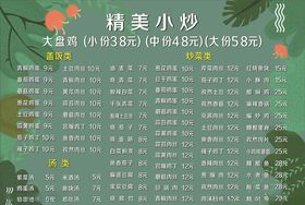 小清新菜单