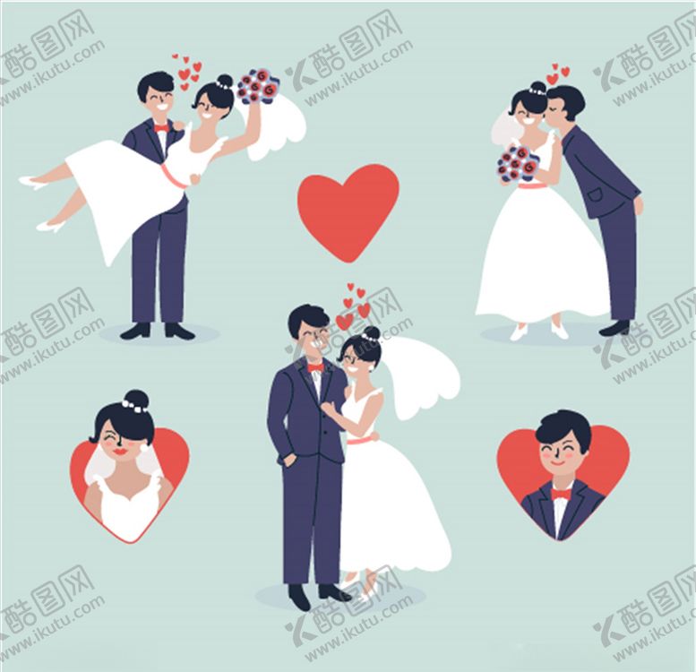 编号：24358305021120578518【酷图网】源文件下载-新郎新娘