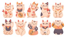 可爱招财猫摆件展示